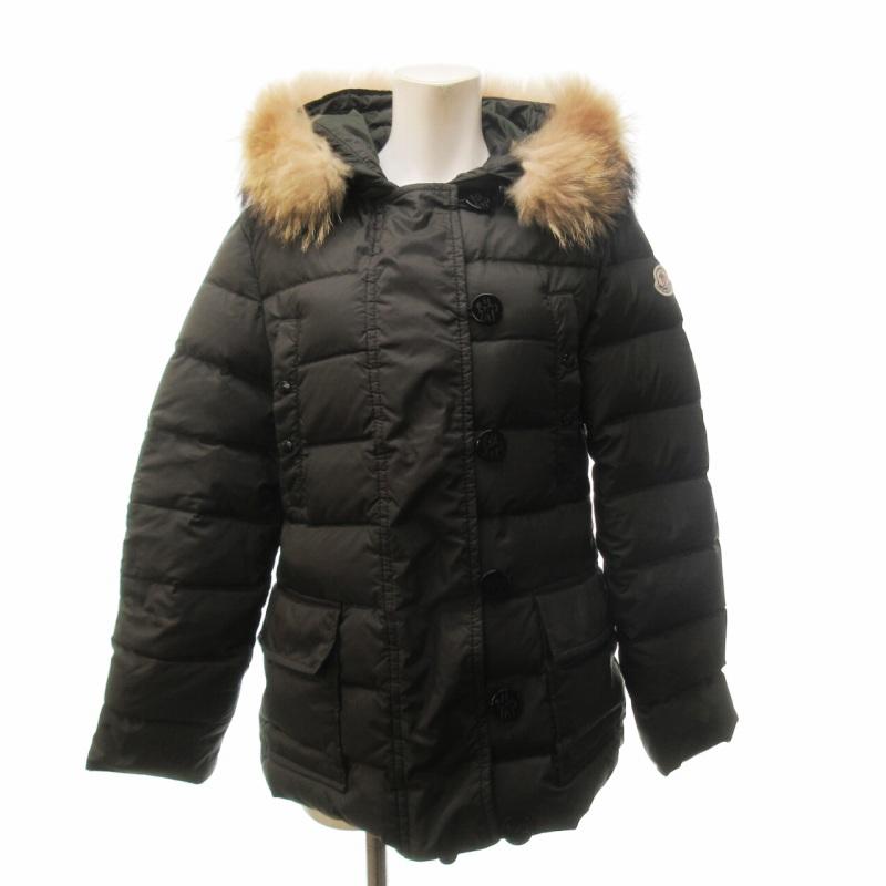モンクレール MONCLER MESS メスダウンジャケット ロゴ刺? ファー付き 