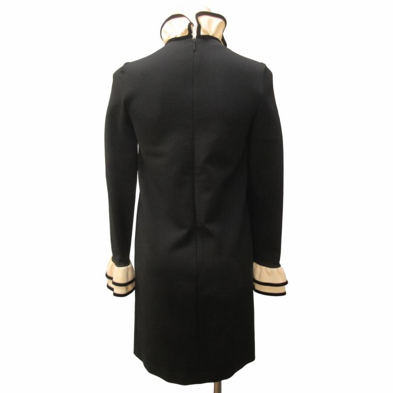 GUCCI グッチ ワンピース ジャージ フリル XS 黒　a GUCCI グッチ ワンピース ジャージ フリル XS 黒 a 【公式通販】