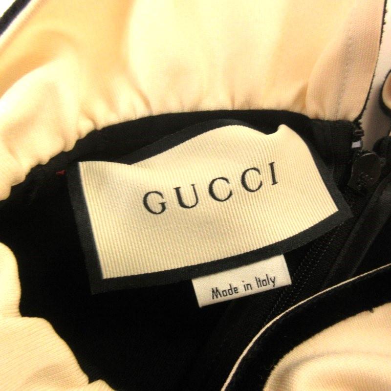 GUCCI グッチ 美品 17AW ラッフルビブ パーティードレス