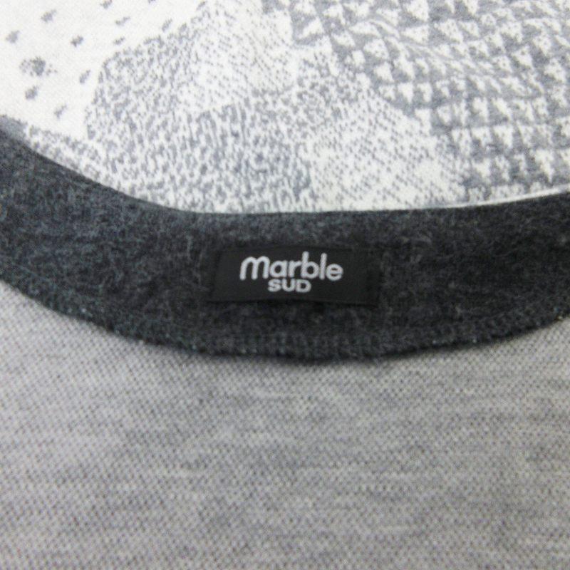 マーブルシュッド marble SUD 美品 ワンピース アンゴラ混 ひざ丈 総柄 