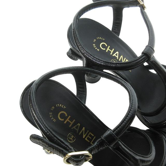 CHANEL（シャネル） 美品 サンダル シューズ ヒール Tストラップ ココ