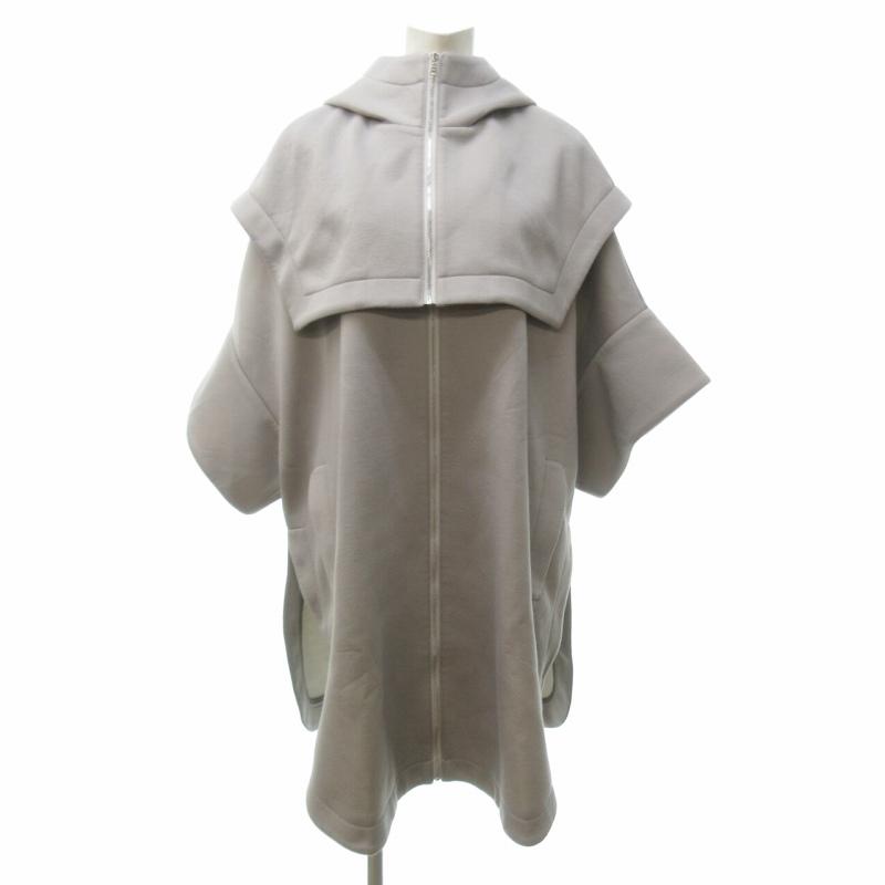 美品 アドーア ADORE コート ポンチョ ケープ ウール マント グレー M ADORE アドーア ポンチョ・ケープ コート 美品 アドーア ADORE