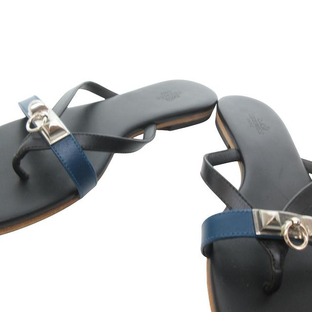 HERMES（エルメス） 美品 メドール トングサンダル スタッズ シルバー