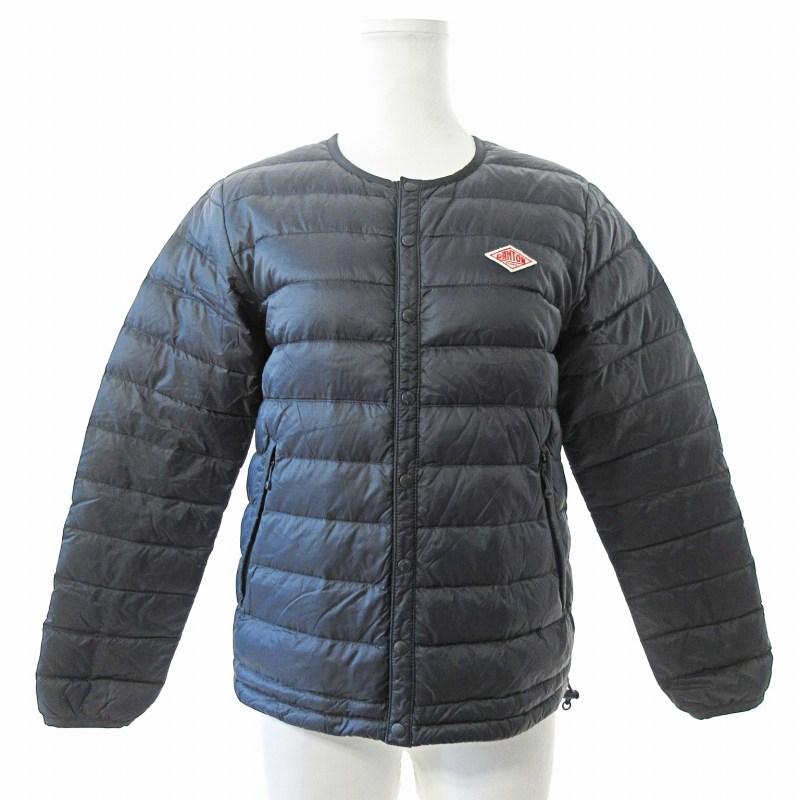 ダントン DANTON 美品 インナー ダウンジャケット 34 黒 1220 IBO59 