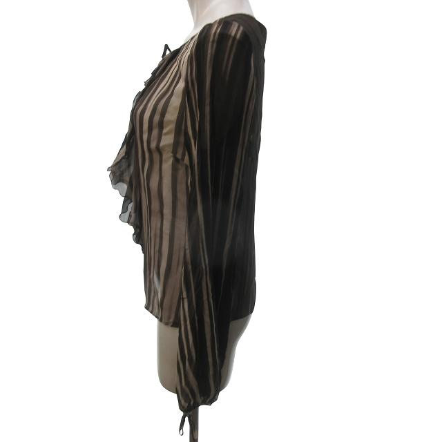 Max Mara マックスマーラ MAX MARA 美品 黒タグ シアー シルクシャツ  