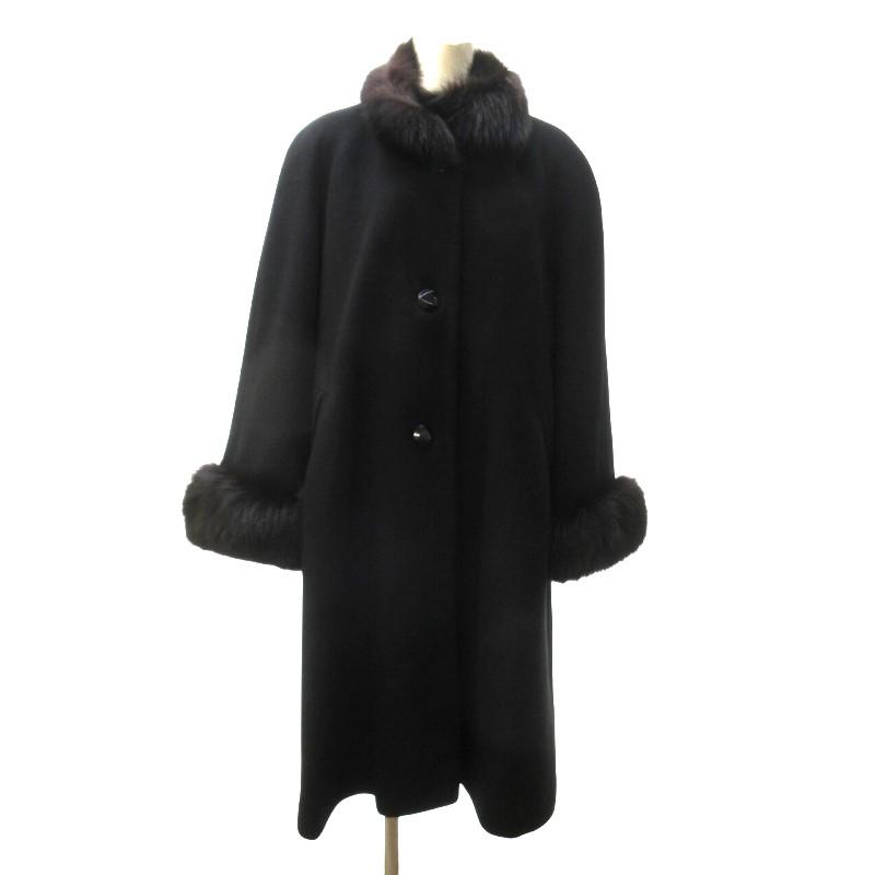 極美品 高級コート 富和レザー 極美品》富和 毛皮付き