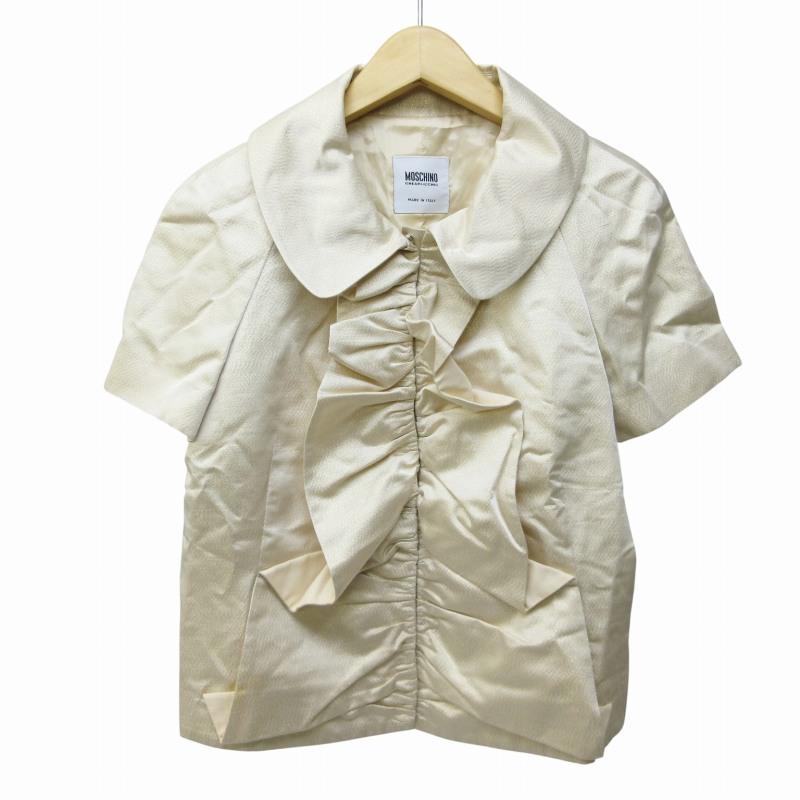 MOSCHINO CHEAP&CHIC リボン付き ジャケット オフホワイト MOSCHINO CHEAP&CHIC リボン付き ジャケット オフホワイト