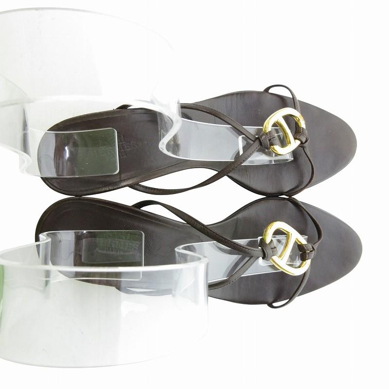 HERMES エルメス カラネラ シェーヌダンクル サンダル ミュール ヒール  