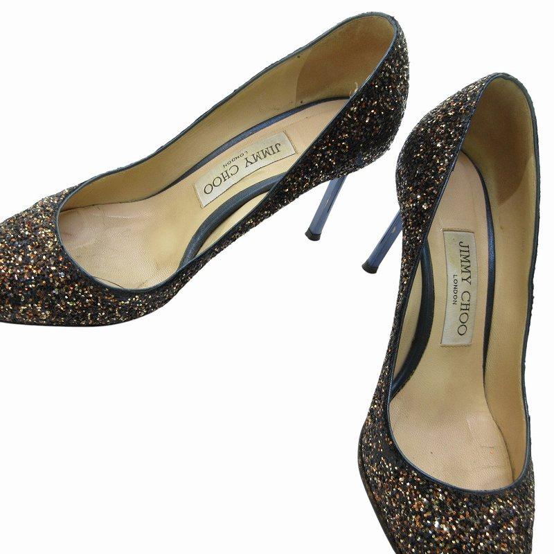 ジミーチュウ JIMMY CHOO グリッター ラメ パンプス シューズ  