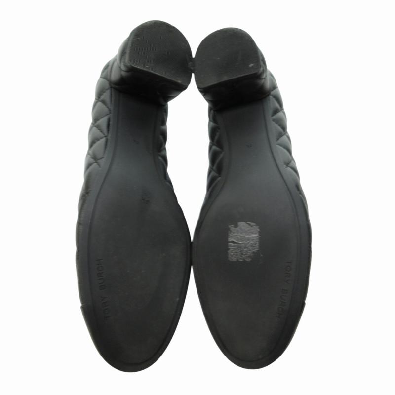 SALE★Tory Burch 黒 レザーパンプス25cm 中古・古着通販】TORY BURCH (トリーバーチ) ロゴウェッジソール