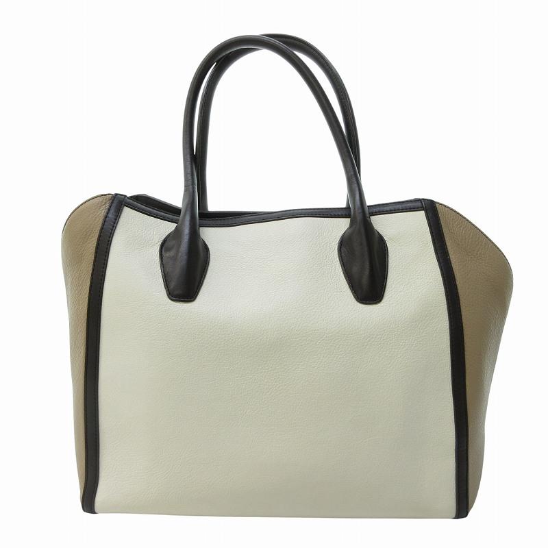 FURLA フルラ 美品 2トーン レザー ハンドバッグ トートバッグ FURLA フルラ 美品 2トーン レザー ハンドバッグ トートバッグ