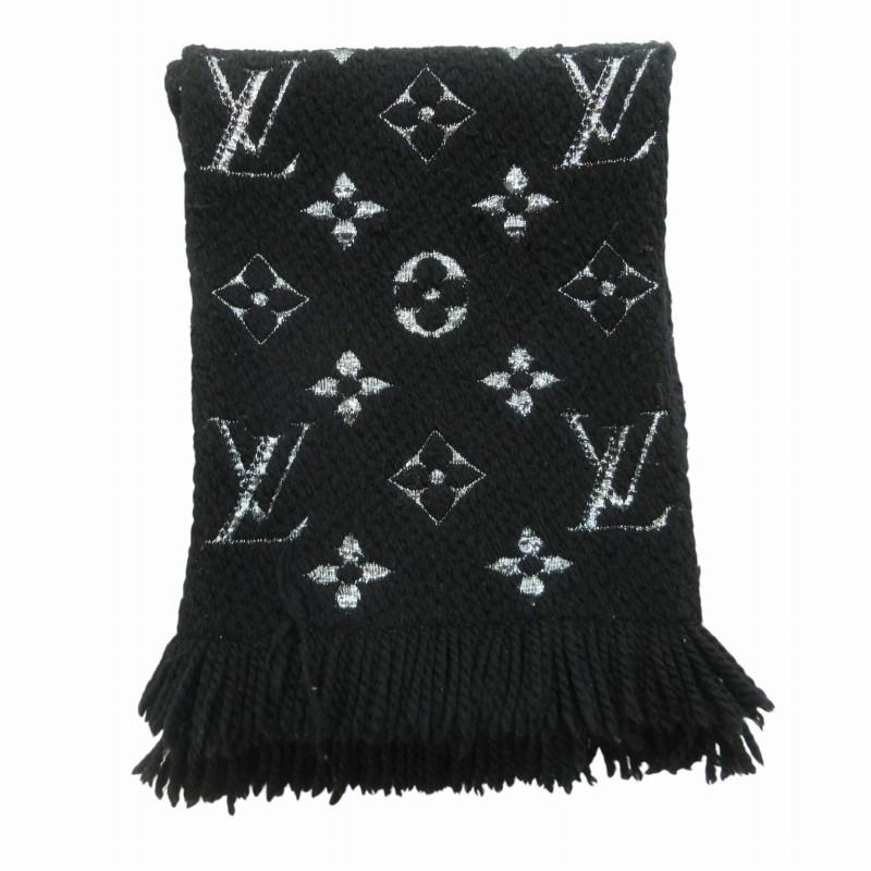 ルイヴィトン LOUIS VUITTON ロゴマニア M75833 MUFFLER LOUIS VUITTON - 美品 ルイ ヴィトン エシャルプ ロゴマニア シャイン