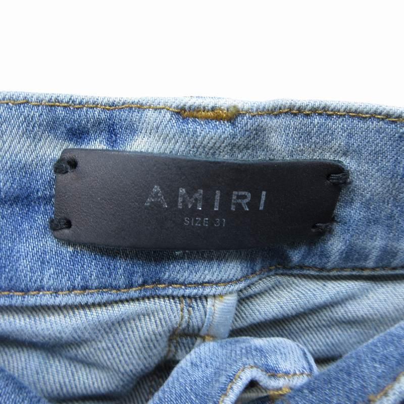 アミリ AMIRI バンダナ ダメージ スキニーデニム ジーンズ 蛇腹