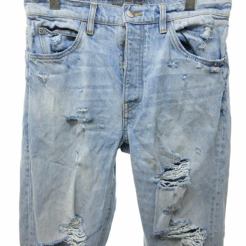 アミリ AMIRI ダメージデニム ジーンズ ボタンフライ ストレート 
