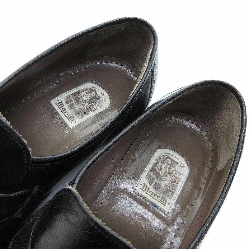 マレリー Marelli ヴィンテージ ローファー レザーシューズ 革靴 ロゴ
