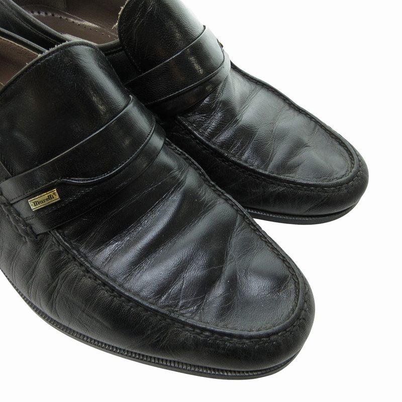 Marelli 黒 レザー ローファー マレリー Marelli ヴィンテージ ローファー レザーシューズ 革靴