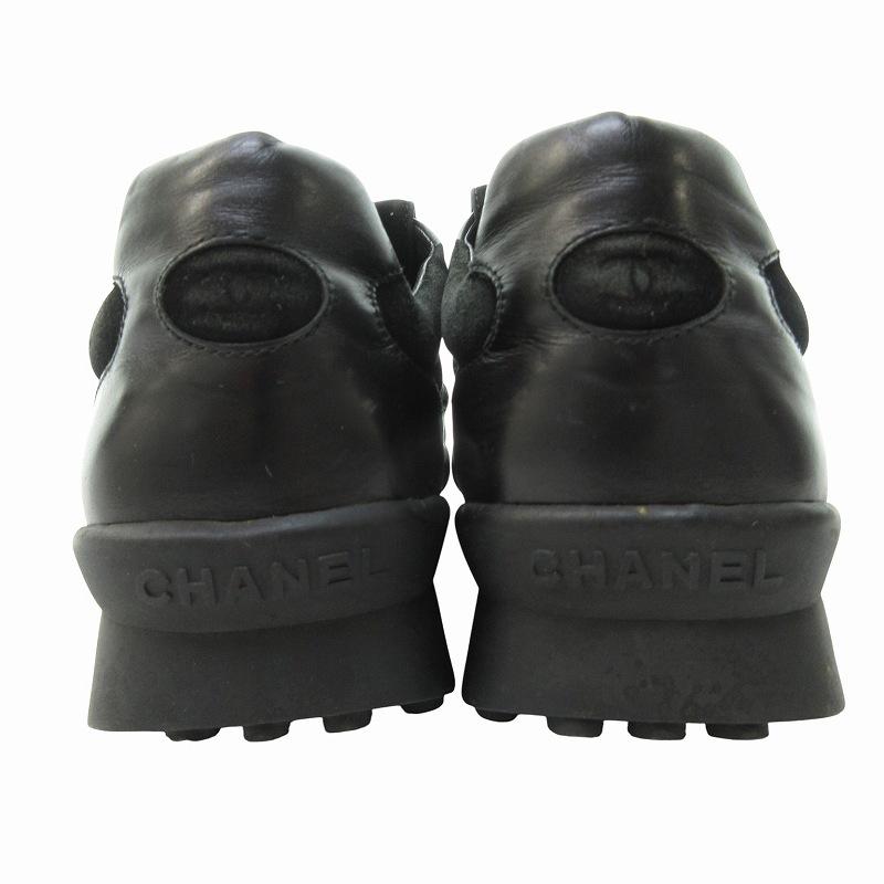 CHANEL シャネル スエード ココマーク スニーカー シューズ 黒