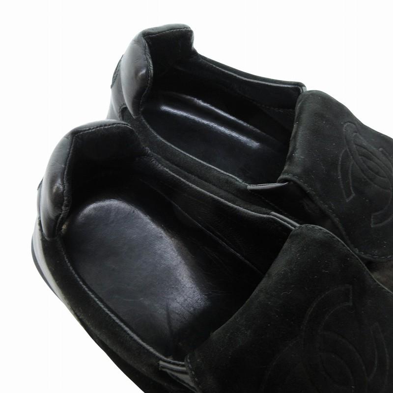 CHANEL（シャネル） スエード ココマーク スニーカー シューズ 黒