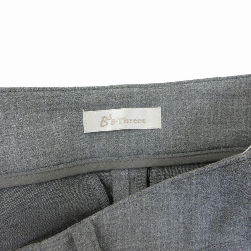 ビースリー B3 B-Three ストレートパンツ スラックス グレー 28