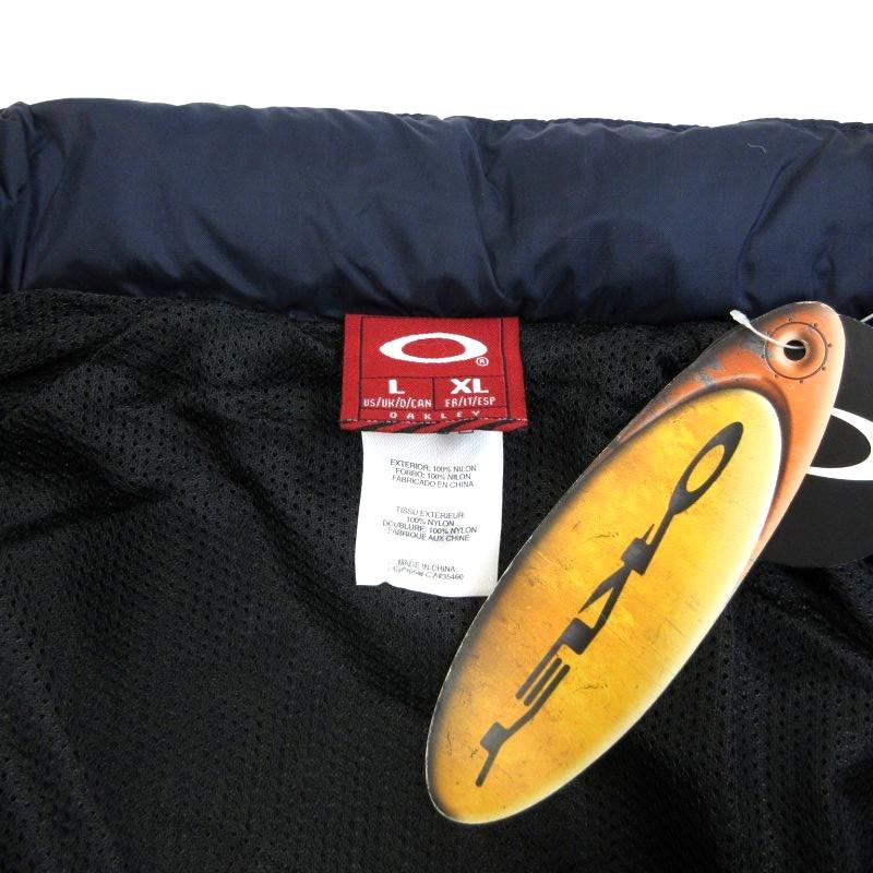 【中古】未使用品 オークリー OAKLEY タグ付き 00s 赤タグ ピットジャケット ブルゾン フード付き 長袖 紺 赤 L 未使用品 オークリー OAKLEY タグ付き 00s 赤タグ ピットジャケット