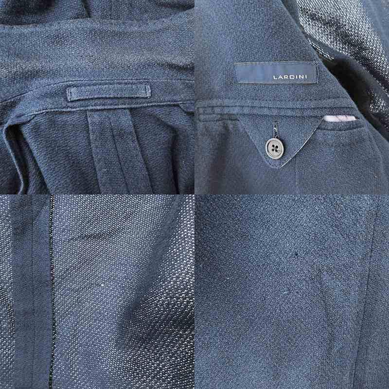 ラルディーニ LARDINI テーラードジャケット ブレザー コットン 44 紺