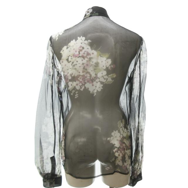 美品♡ レッドヴァレンティノ シースルー シルク ブラウス 襟 花柄 美品♡ レッドヴァレンティノ シースルー シルク ブラウス 襟 花