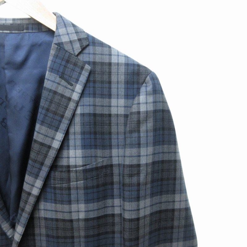 バーバリー　ブラックレーベル　レザージャケット　ネイビー　裏地チェック バーバリー ブラックレーベル レザージャケット ネイビー 裏地