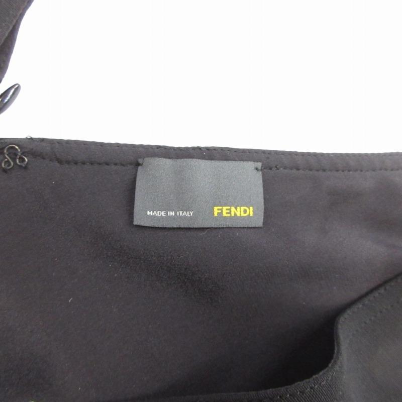 FENDI（フェンディ） ノースリーブ ワンピース Vネック プリーツ ひざ 