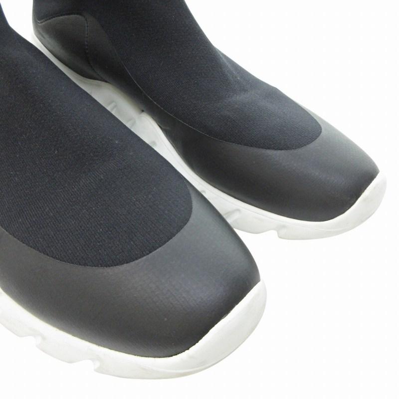 美品　FENDI フェンディ ニット ブーツ ソックスブーツ　37 ブラック FENDI フェンディ ソックス ブーツ スニーカー シューズ ニット