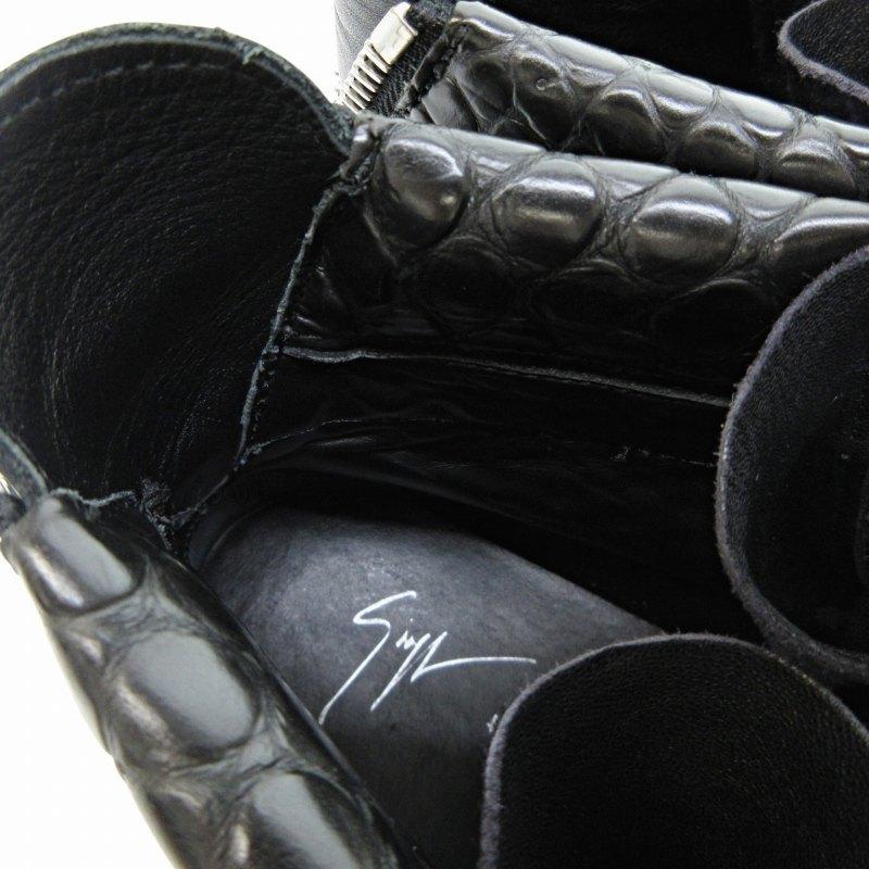 GIUSEPPE ZANOTTI ザノッティ ハイカット　クロコ型押し42 ジュゼッペザノッティデザイン GIUSEPPE ZANOTTI DESIGN ハイカット