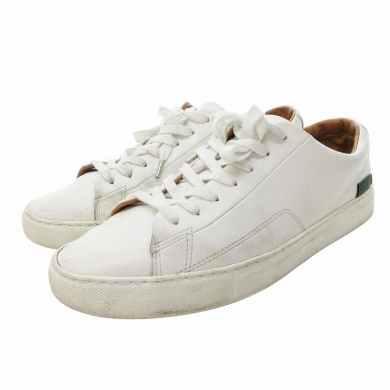 【美品】UNITED ARROWS hALON スニーカー白 25.5㎝ アーロン hALON オックスフォード スニーカー シューズ