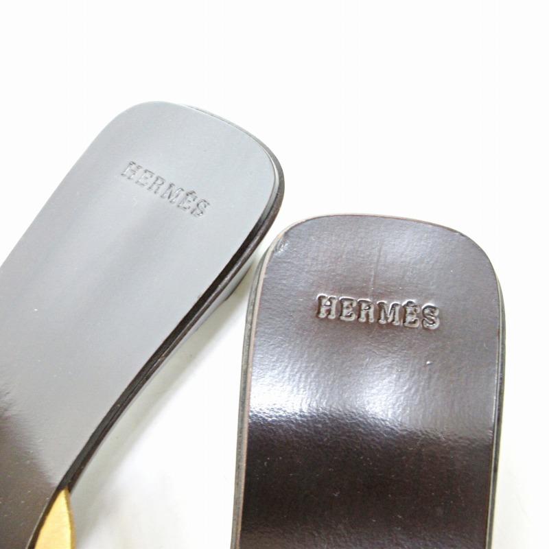 保存袋付⭐️エルメス トワルアッシュ ミュール サンダル 24cm 保存袋付⭐️エルメス トワルアッシュ ミュール サンダル 24cm