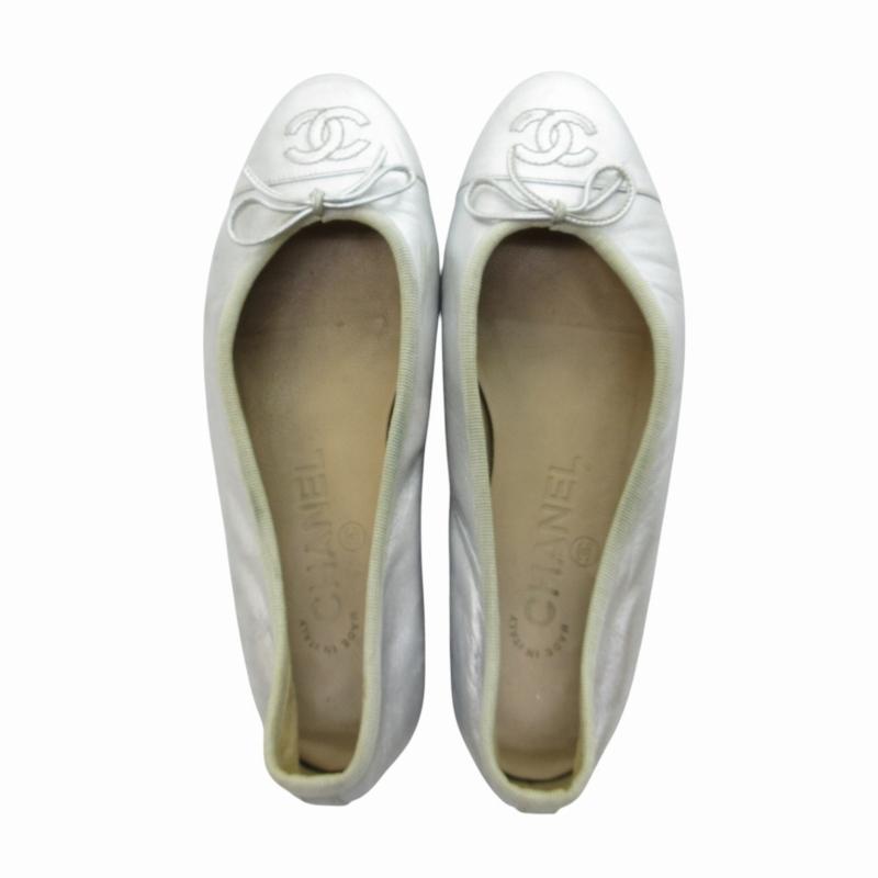 CHANEL【シャネル】ココマーク♡リボン バレリーナ フラットシューズ CHANEL シャネル ココマーク リボン バレエシューズ フラット