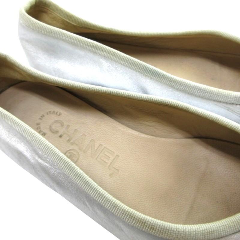 CHANEL シャネル ココマーク リボン バレエシューズ フラットシューズ