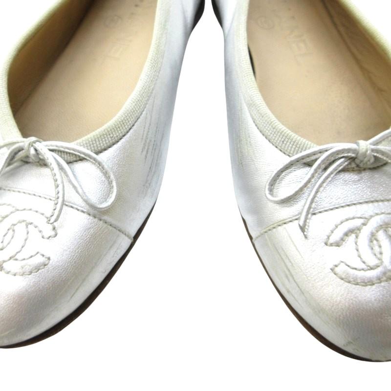 CHANEL【シャネル】ココマーク♡リボン バレリーナ フラットシューズ CHANEL シャネル ココマーク リボン バレエシューズ フラット