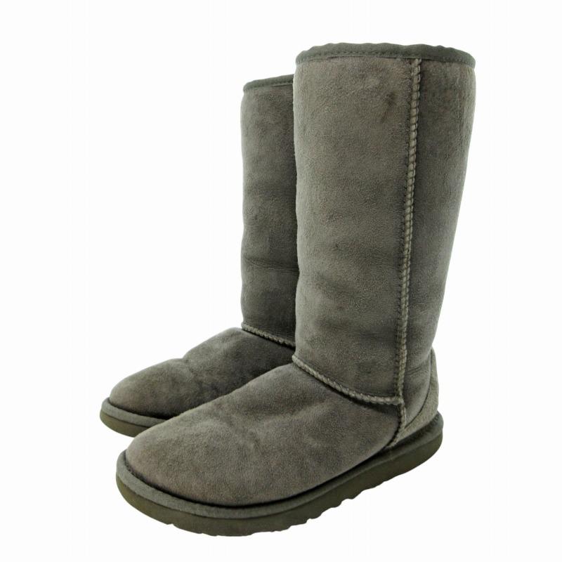 新品未使用 UGG ロングムートンブーツ 2025年シドニーで購入 グレー アグ オーストラリア UGG australia 5815 CLASSIC TALL ロングムートン
