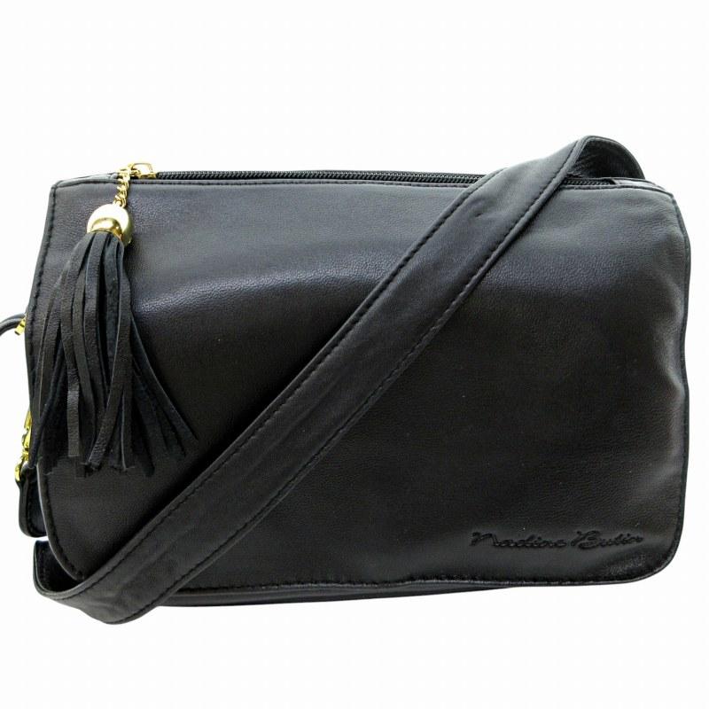 Nadine Butin ラムレザー ショルダーバッグ 黒 ブラック 0624