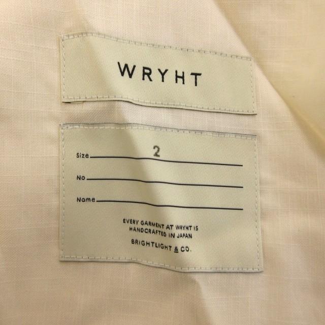【中古】ライト WRYHT タグ付き 21SS PLEATED NIGHT DRESS シャツワンピース ギャザースリーブ オフホワイト 2 約M ライト WRYHT タグ付き 21SS PLEATED NIGHT DRESS シャツワンピース