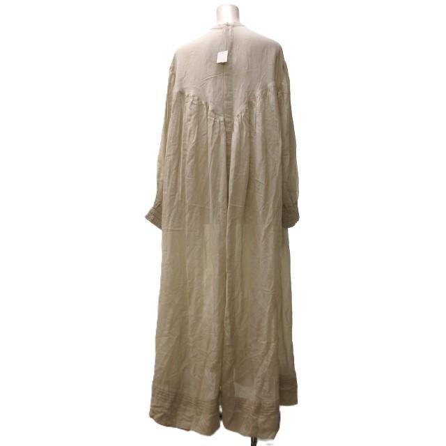 【中古】未使用品 ライト WRYHT タグ付き 21AW PLEATED NIGHT DRESS シャツワンピース ロング ギャザー 茶 1 約S 未使用品 ライト WRYHT タグ付き 21SS PLEATED NIGHT DRESS シャツ