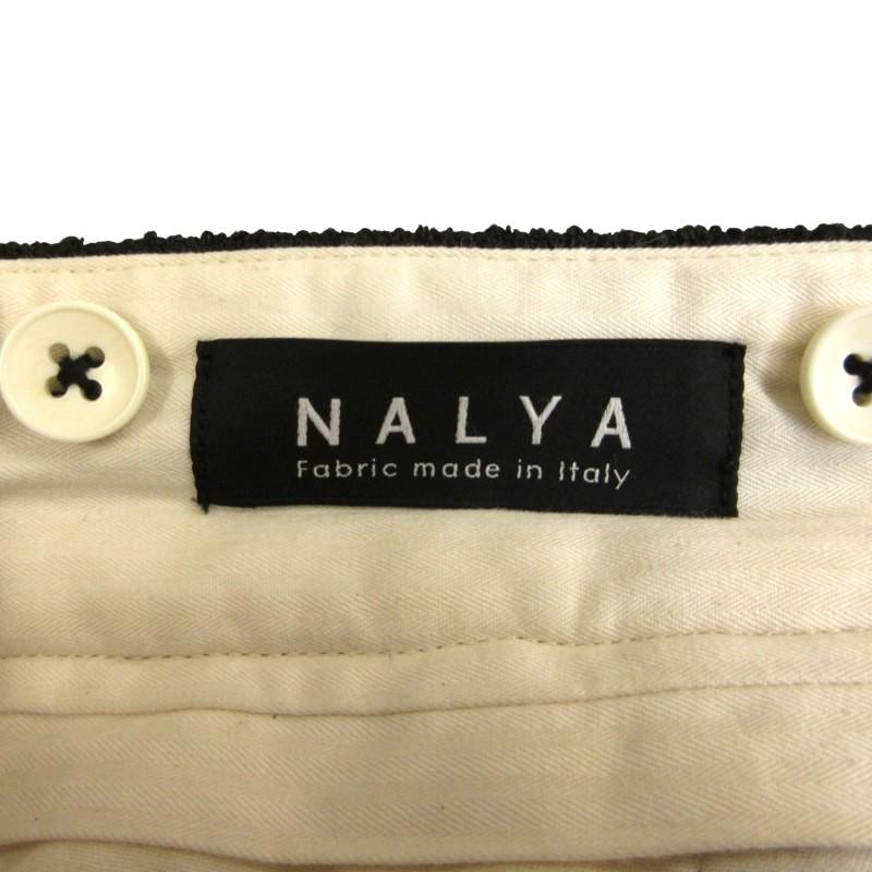 【中古】未使用品 ライト WRYHT タグ付き 24SS KNOTTED BACK PLEATED TROUSER NALYA地 パンツ スラックス 約M ■BL4 未使用品 ライト WRYHT タグ付 24SS KNOTTED BACK PLEATED TROUSER