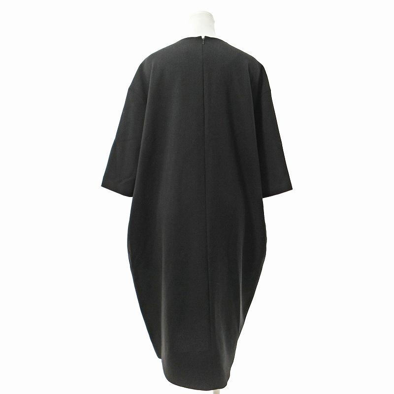 エンフォルド ENFOLD 18AW ダブルクロスコクーンドレスワンピース 