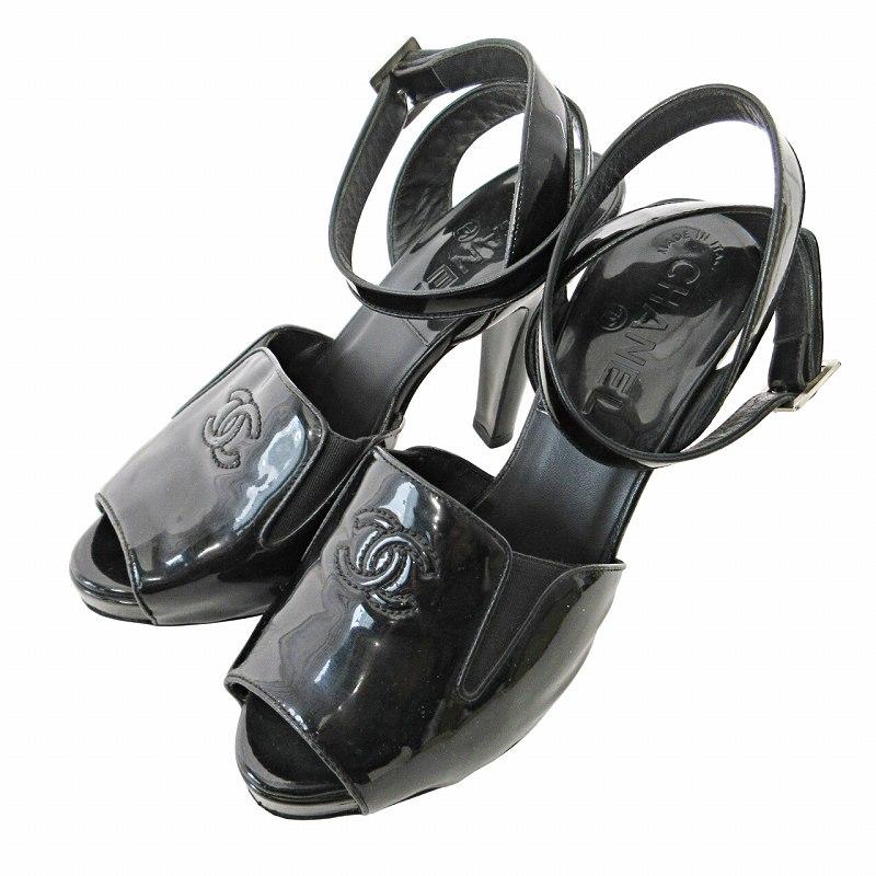 CHANELアンクルストラップハイヒール