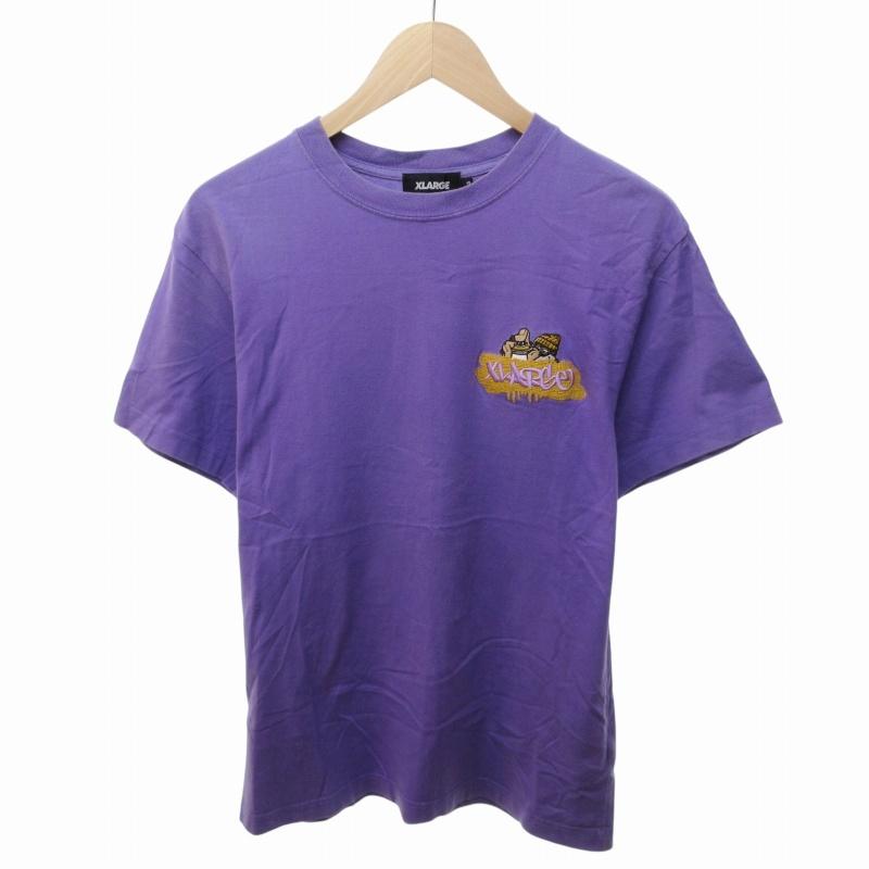 エクストララージ X-LARGE Tシャツ ロゴ 刺繍 バックプリント 半袖 S