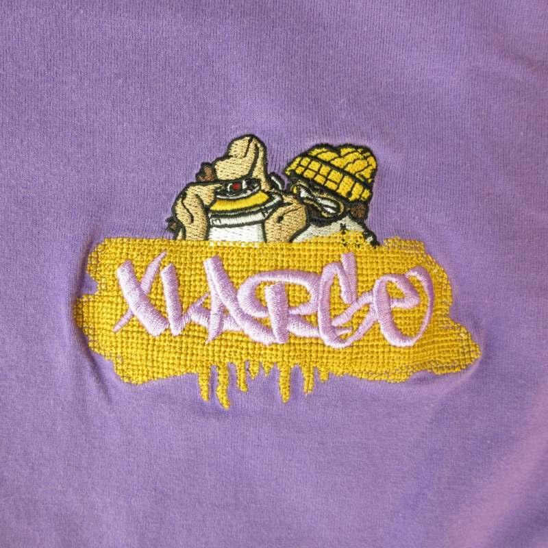 エクストララージ X-LARGE Tシャツ ロゴ 刺繍 バックプリント 半袖 S