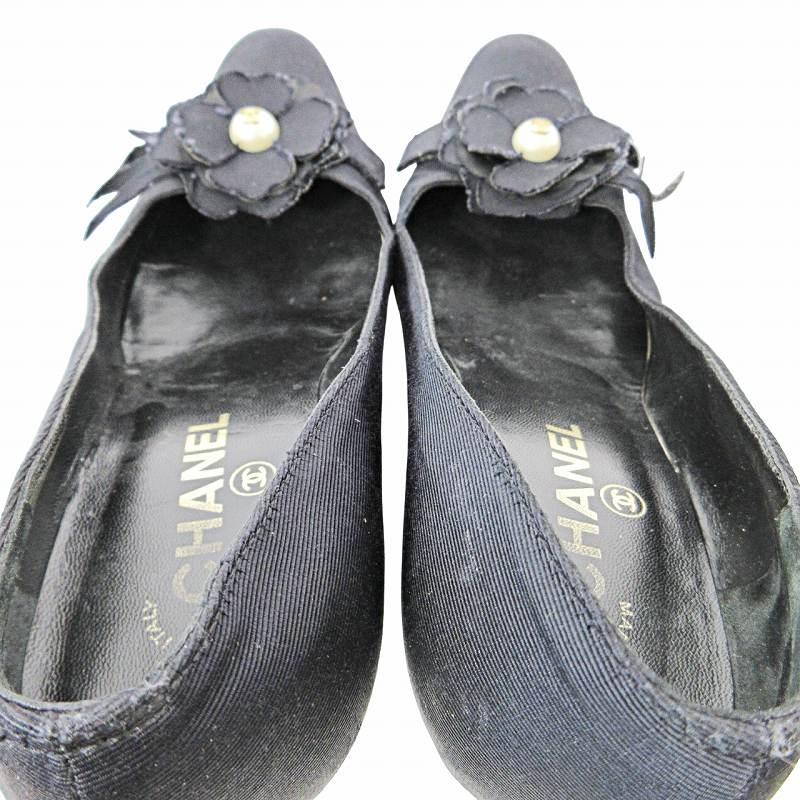 【箱付き・美品✨】シャネル　ココパール　パンプス　カメリア　37　グログラン CHANEL シャネル カメリア ココマークパール パンプス