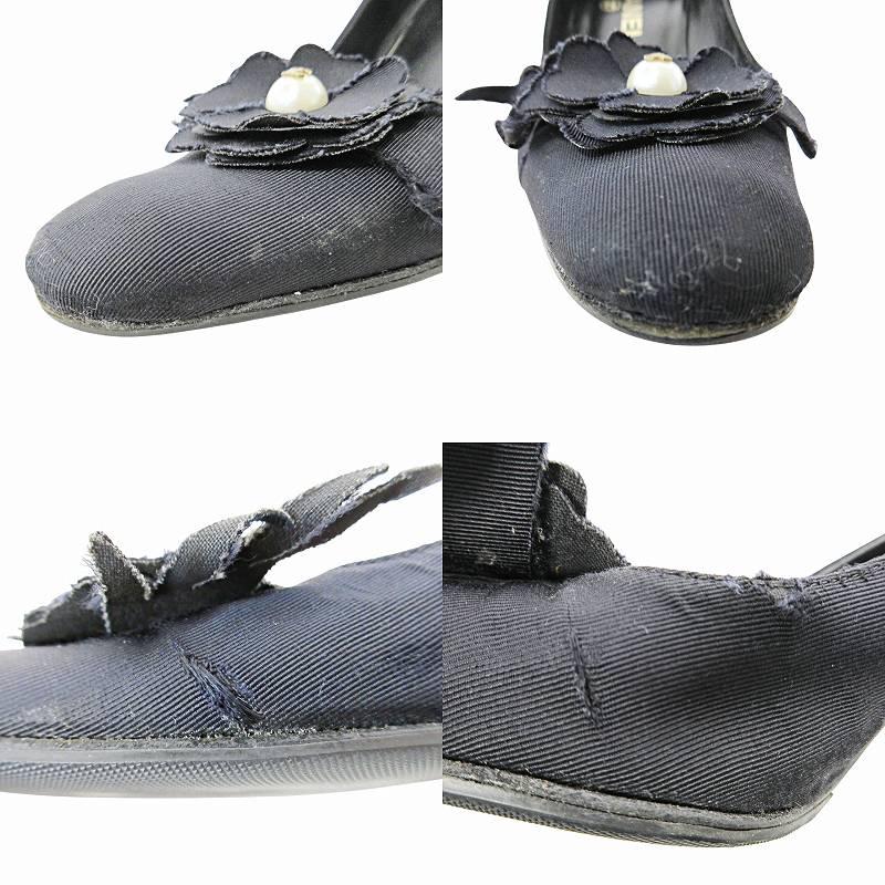 【箱付き・美品✨】シャネル　ココパール　パンプス　カメリア　37　グログラン 箱付き・美品✨】シャネル ココパール パンプス カメリア 37