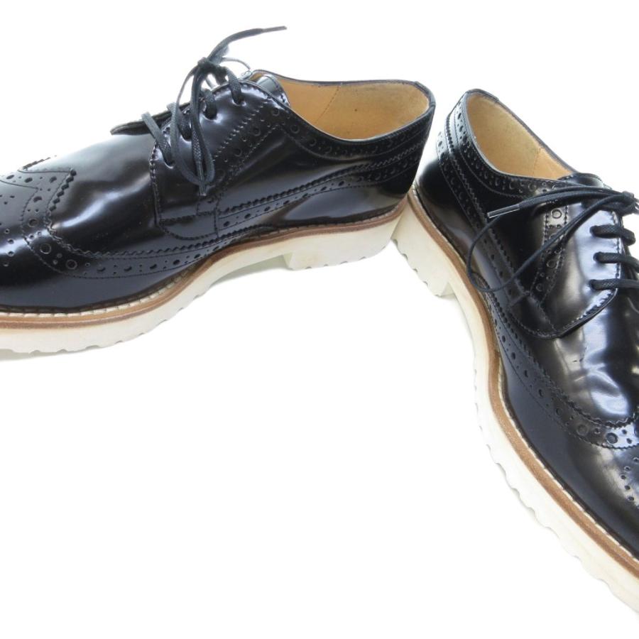 未使用】ファビオルスコーニ ウィングチップ レザー ブラック