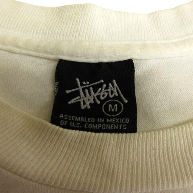 00s old stussy ロゴプリント Tシャツ ホワイト レア 00s OLD STUSSY ステューシー 両面ロゴプリント y2k USA製