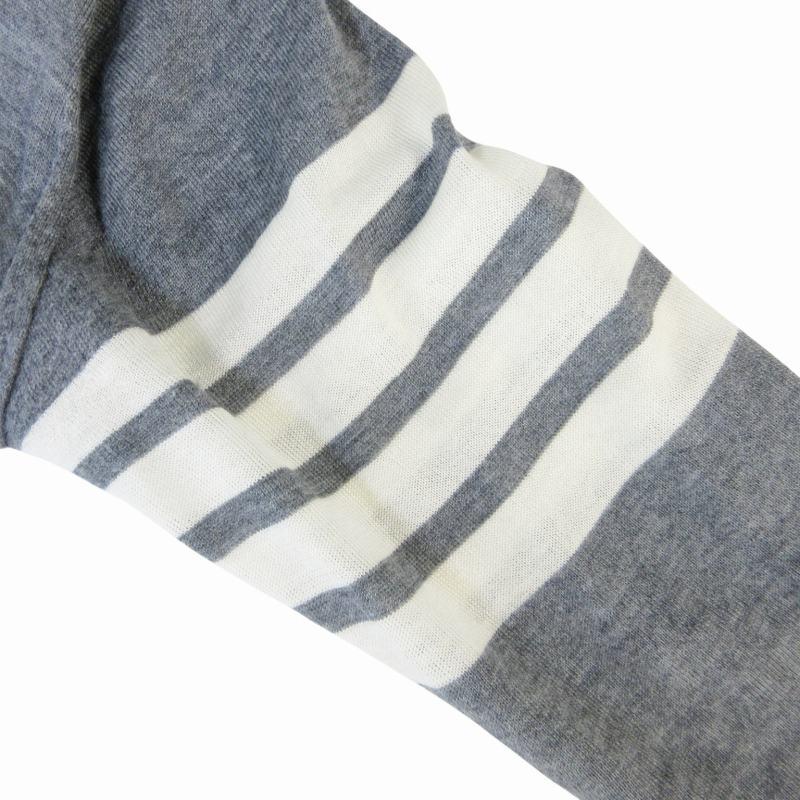 トムブラウン THOM BROWNE 4BAR クラシック Vネック ファインメリノ