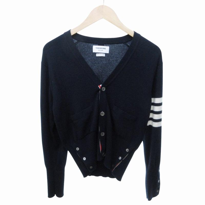 トムブラウンカシミアカーディガン Thom Browne(トム・ブラウン) カシミア カーディガン ネイビー 4